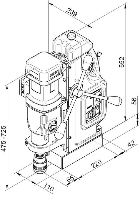 Magnet-Kernbohrmaschine MAB 825 Produktbild img2 L