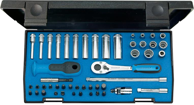 Zwölfkant-Steckschlüssel-Garnitur 1/4", 49-teilig Produktbild img1 L