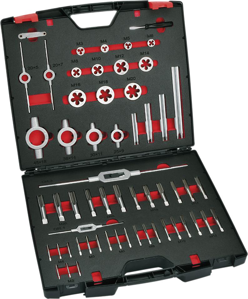 Handgewindebohrer-Set DIN352 HSS M3-20 FORMAT Produktbild img1 L