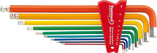 Winkelschraubendreher- Satz lackiert mit Kugelkopf 1,5-10mm FORMAT Produktbild img1 L