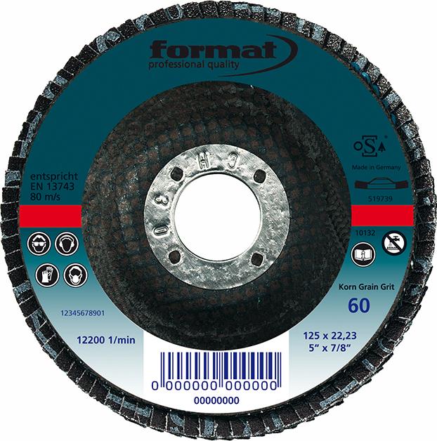 Fächerschleifscheibe für die Edelstahlbearbeitung, Keramikkorn, Ø 115 mm, gewölb Produktbild img1 L