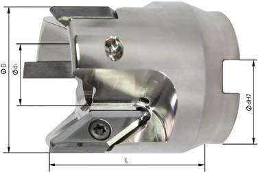 Aufsteckfräser mit Innenkühlung, 90°, für die Aluminiumbearbeitung Produktbild img1 L