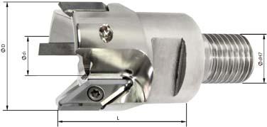 Einschraubfräser mit Innenkühlung, 90°, für die Aluminiumbearbeitung Produktbild img1 L