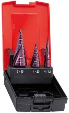 Stufenbohrer-Set HSS TiAlN spiralgenutet 4-30mm FORMAT Produktbild img1 L