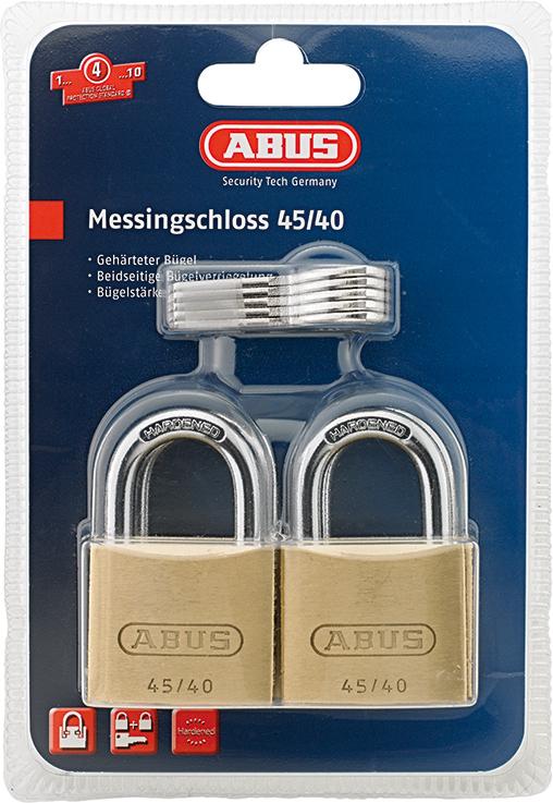 Vorhangschloss Messing Quad-Pack SB ABUS Produktbild img1 L