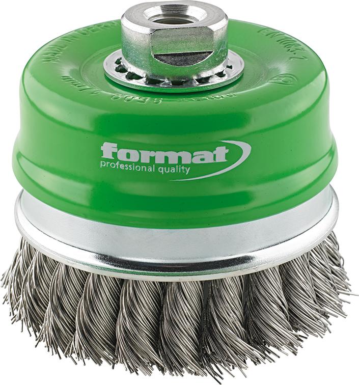 Topfbürste mit Stützring, rostfreier Stahldraht (1.4310), gezopft Produktbild img1 L