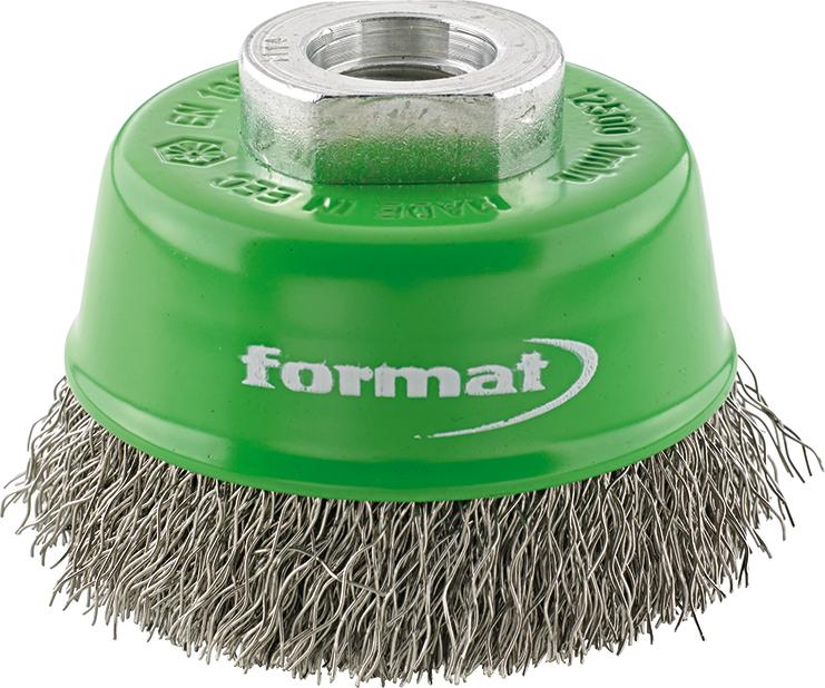 Topfbürste, rostfreier Stahldraht (1.4310), gewellt Produktbild img1 L