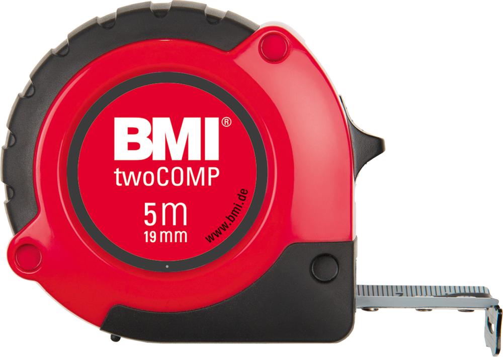 Taschenbandmaß twoCOMP 5mx19mm weiß BMI Produktbild img1 L