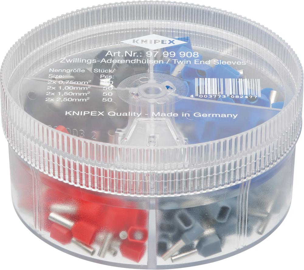 Aderendhülsen-Sortiment Twin 0,75-2,5qmm KNIPEX Produktbild img1 L