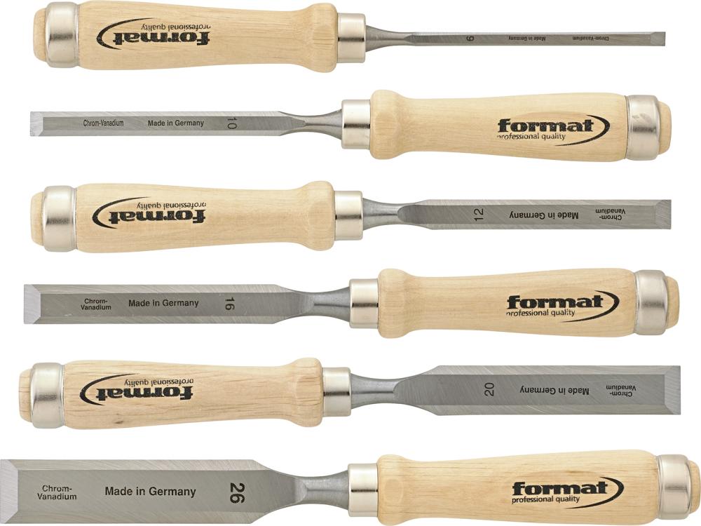 Stechbeitel-Satz mit Holzheft 6-teilig FORMAT Produktbild img1 L