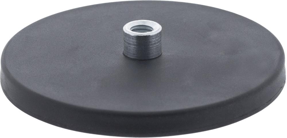 Neodym-Magnet-Flachgreifer mit Neopren-Schutzmantel und Gewindebuchse Produktbild img1 L