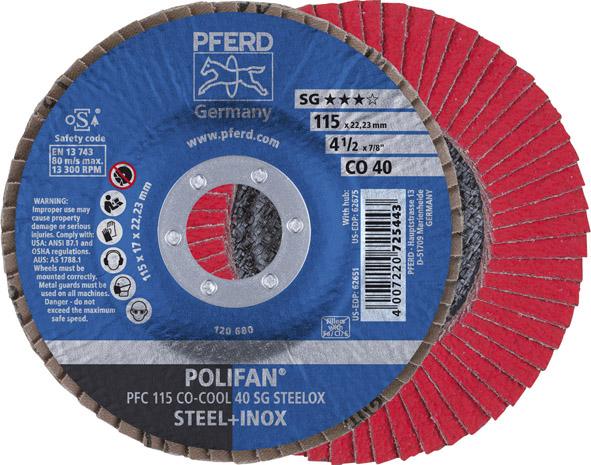 POLIFAN-Fächerschleifscheibe, Keramikkorn CO-COOL, gewölbt Produktbild img1 L