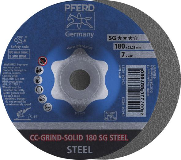 Schleifscheibe CC-Grind Solid Steel 180mm PFERD Produktbild img1 L