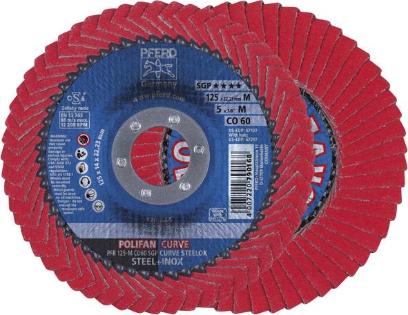 POLIFAN-Fächerschleifscheibe, Keramikkorn CURVE Produktbild img1 L