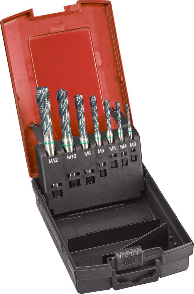 Maschinengewindebohrer- Set SUPRA HSSE-PM Typ UNI 6HX Grundloch M3-M12 FORMAT GT Produktbild img1 L