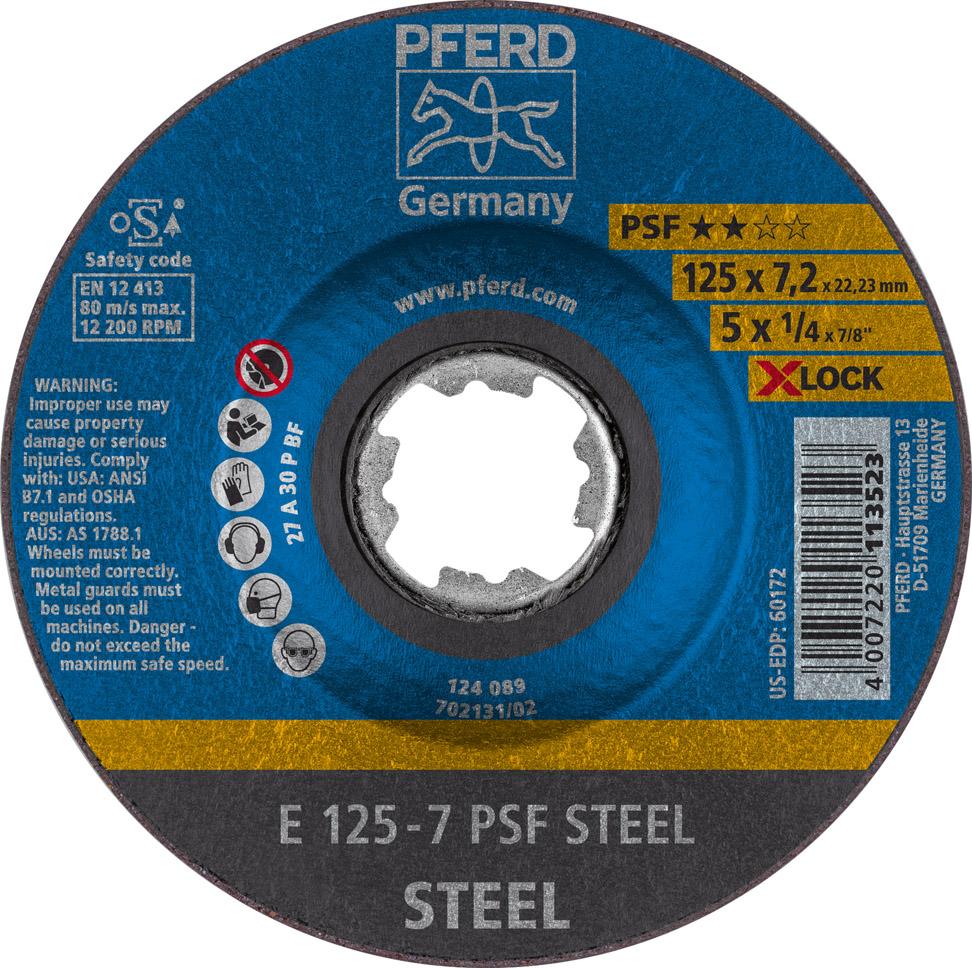 Schruppscheibe PSF STEEL für die Stahlbearbeitung, X-LOCK Produktbild img1 L