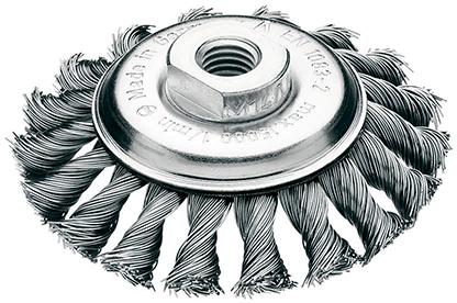 Kegelbürste Stahldraht 100x12mm gezopft 0,5mm Lessmann Produktbild img1 L