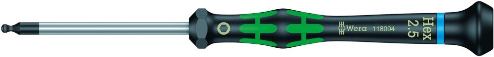 Elektronik- Schraubendreher Innensechskant 2,5mm mit Kugelkopf Wera Produktbild img1 L