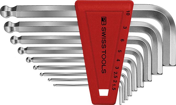 Winkelschraubendreher- Satz im Kunststoffhalter 9-teilig 1,5-10mm Kugelkopf PB S Produktbild img1 L