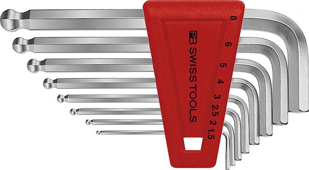 Winkelschraubendreher- Satz im Kunststoffhalter 8-teilig 1,5-8mm Kugelkopf PB Sw Produktbild img1 L