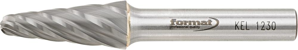 Frässtift HM Rundkegelform 1230 Alu 6mm 12x30mm FORMAT Produktbild img1 L