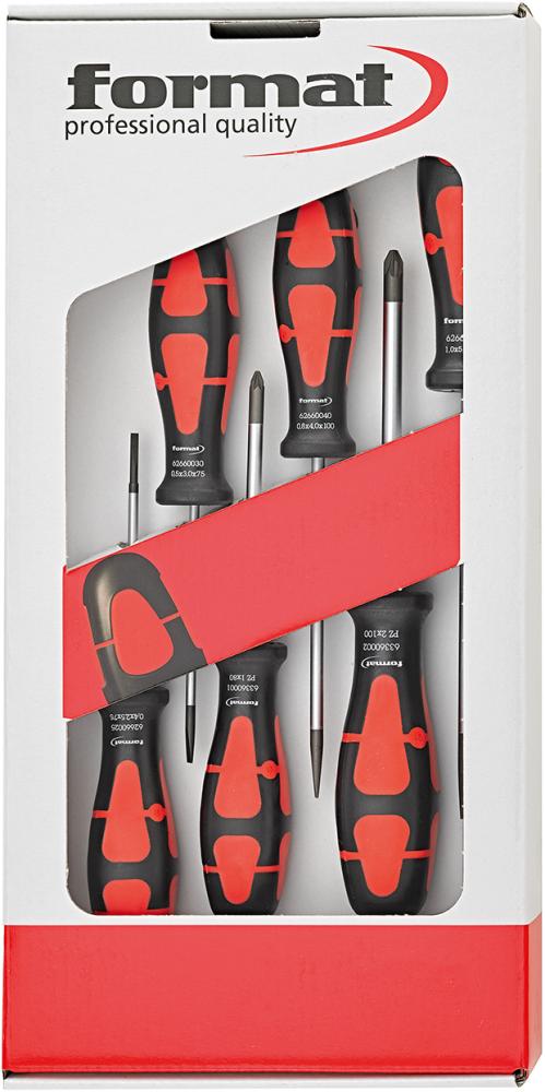 Schraubendreher-Satz rund Schlitz/PZ 6-teilig FORMAT Produktbild img1 L