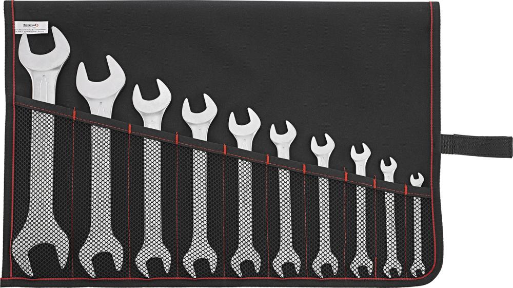Doppelmaulschlüssel-Satz DIN3110 6-27mm 10-teilig in Rolltasche FORMAT Produktbild img1 L