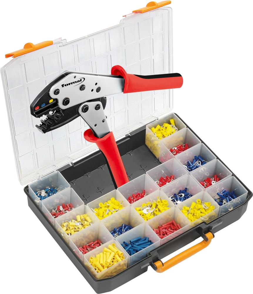 Kabelschuh-Sortiment mit Crimpzange 1901-teilig FORMAT Produktbild img1 L