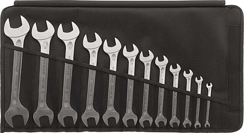 Doppelmaulschlüssel-Satz DIN 3110 6-32mm 12-teilig in Rolltasche Stahlwille Produktbild img1 L