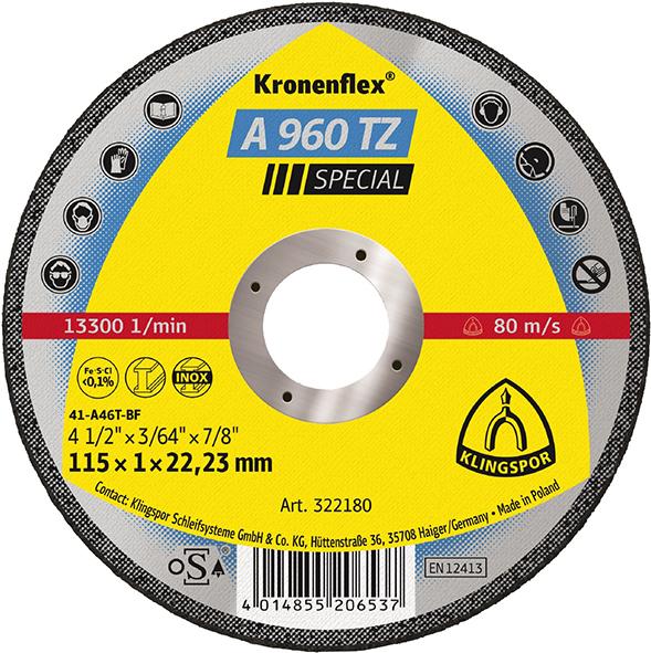 Trennscheibe A960TZ 115x1,0mm gerade 25 St. in Kunststoff-Box KLINGSPOR Produktbild img1 L