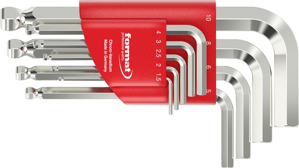 Winkelschraubendreher- Satz im Handhalter 9-teilig 1,5-10mm mit Kugelkopf FORMAT Produktbild img1 L