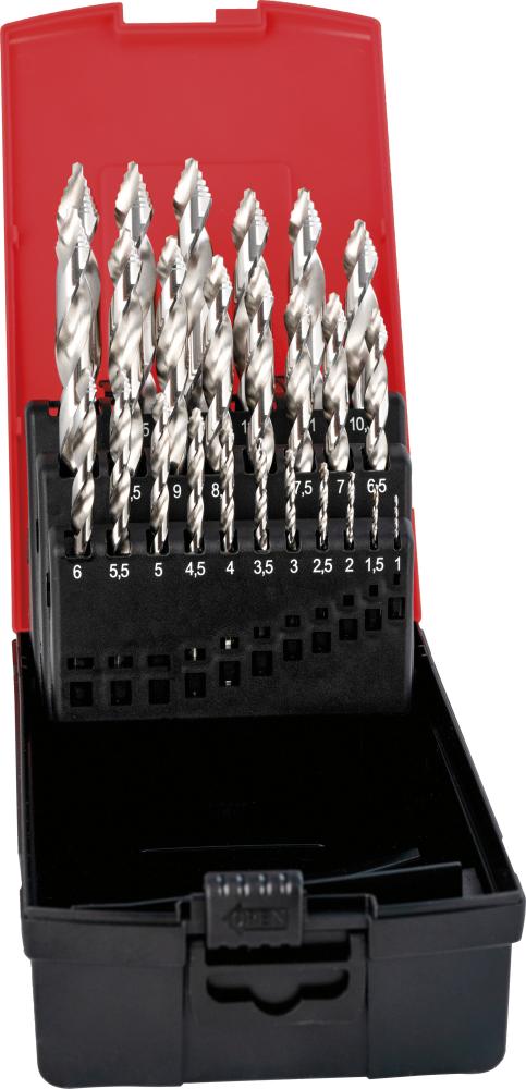 HSS Spiralbohrer-Set Step-Tip DIN338 1-13/0,5mm dampfbehandeltFORMAT Produktbild img1 L