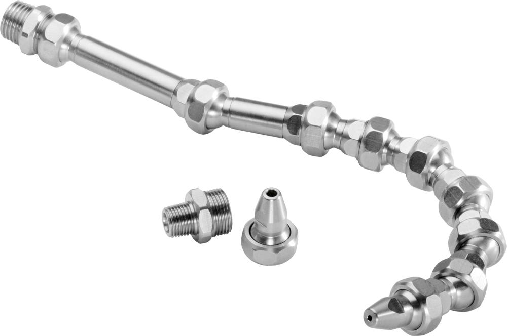 Kühlmittelschlauch-Set V2A 1/4" Typ 1 Durchlassgröße 5,8mm Gesamtlänge 220mm Produktbild img1 L