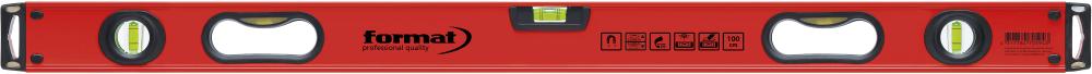 Wasserwaage LM pulverbeschichtet 100cm mit Griff und 3 Libellen FORMAT Produktbild img1 L