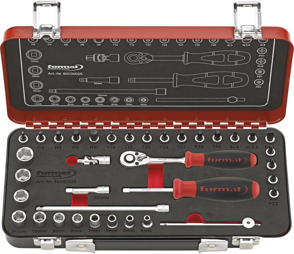 Sechskant-Steckschlüssel-Garnitur 1/4", 36-teilig, TORX® Produktbild img1 L