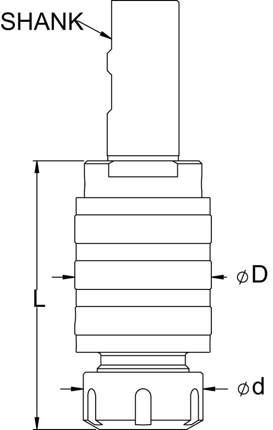 Gewindeschneidfutter mit Zylinderschaft Produktbild img2 L