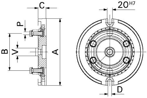 Drehplatte Gr.1+2 92+ 113mm FORMAT Produktbild img2 L
