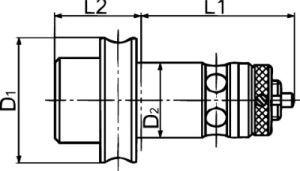 Gewindebohrereinsatz GE für Schnellwechselfutter SF Produktbild img2 L