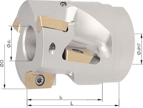 Walzenstirnfräser mit Innenkühlung, 90° Produktbild img1 L