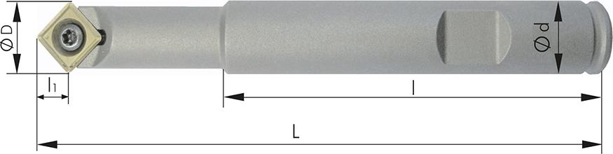 Entgrat- / Zentrierfräser45G, Z1, D12mm FORMAT Produktbild img1 L