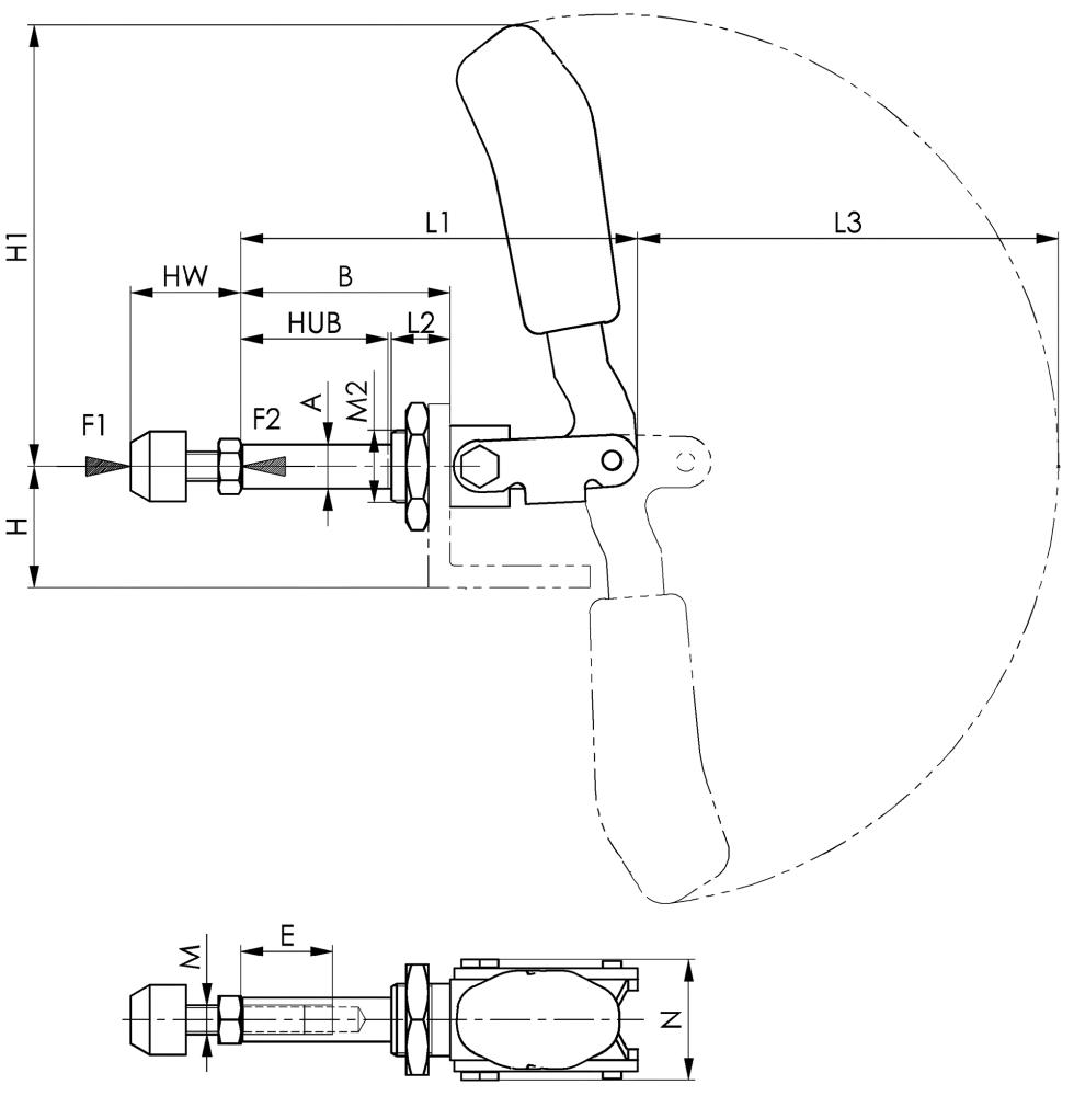 Schubstangenspanner GR.5 kurze Bauform AMF Produktbild img2 L