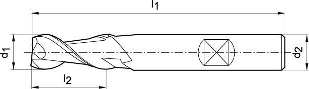 Langlochfräser (Bohrnutenfräser), Alu Produktbild img2 L