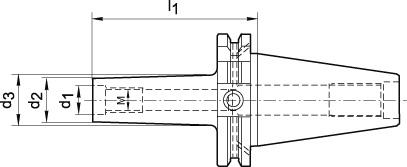 Spannfutter für Einschraubfräser ISO 7388-1 (DIN 69871), Form AD/B, SK 40, Wucht Produktbild img2 L