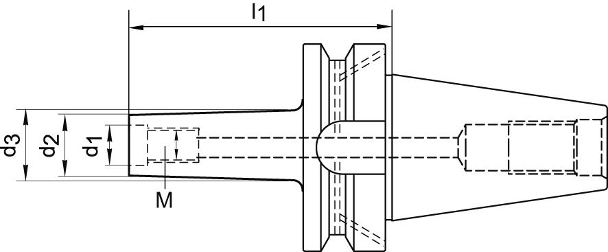 Spannfutter für Einschraubfräser, ISO 7388-2 (JIS B 6339 MAS/BT), BT 40, Form AD Produktbild img2 L