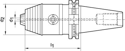 CNC-Präzisions-Bohrfutter, ISO 7388-1 (DIN 69871), Form AD/B, SK 40 Produktbild img2 L