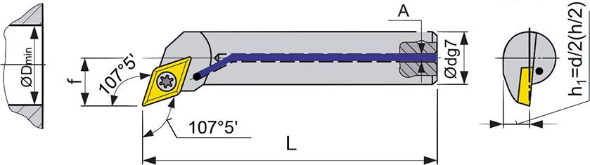 ISO-Bohrstange mit Innenkühlung, 107,5°, A..-SDQCR/L Produktbild img3 L