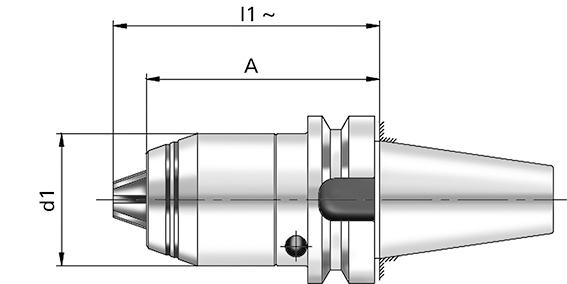 Kurzbohrfutter CNC JIS B6339 Innenkühlung 1-16mm BT40 FORMAT Produktbild img2 L