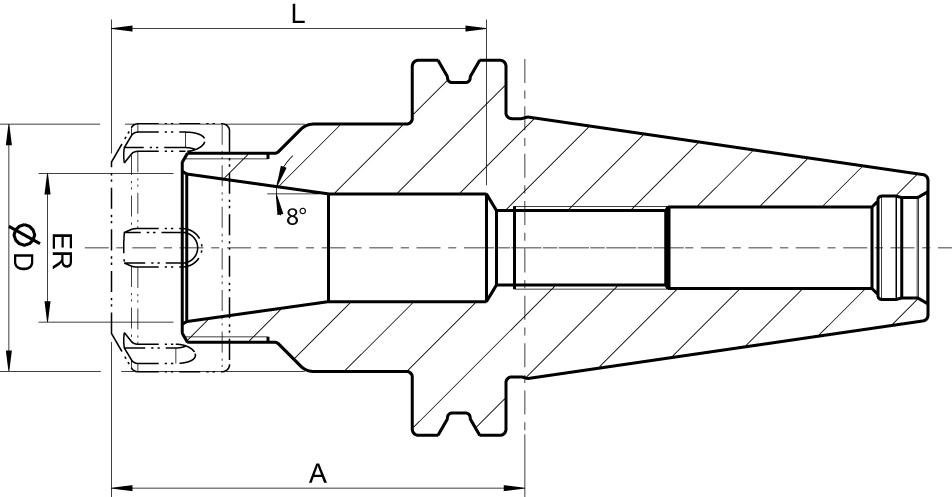 Spannzangenfutter FORMAT GT Typ ER, SK 40 Produktbild img2 L