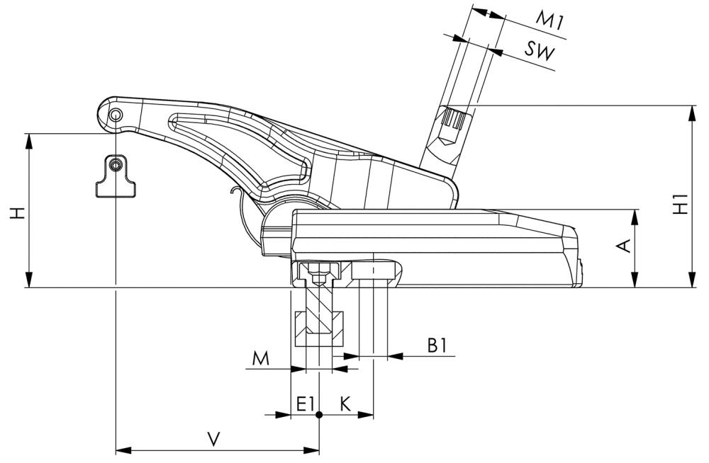 Kraftspanner, lange Ausführung Produktbild img2 L