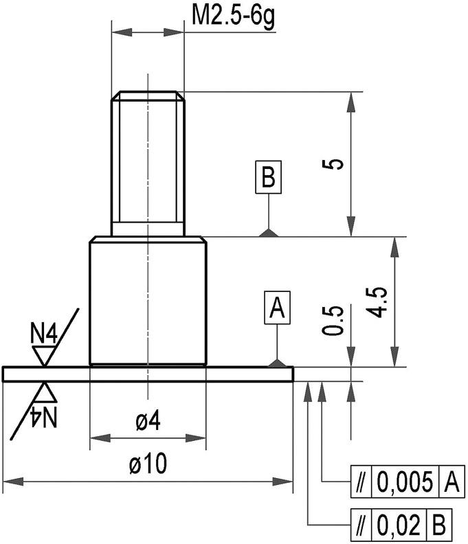 Messeinsatz für Messuhr und Feinzeiger, Stahl Produktbild img3 L